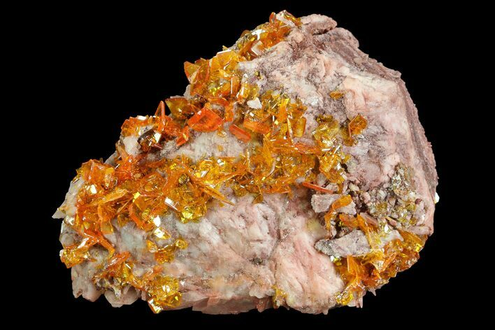 Wulfenite and Barite Crystal Cluster - Rowley Mine, AZ #76826